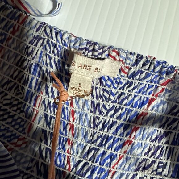 Skies Are Blue Jumpsuit Women’s L Large  Geometric Print Sleeveless Tie Belt NWT - Picture 5 of 14